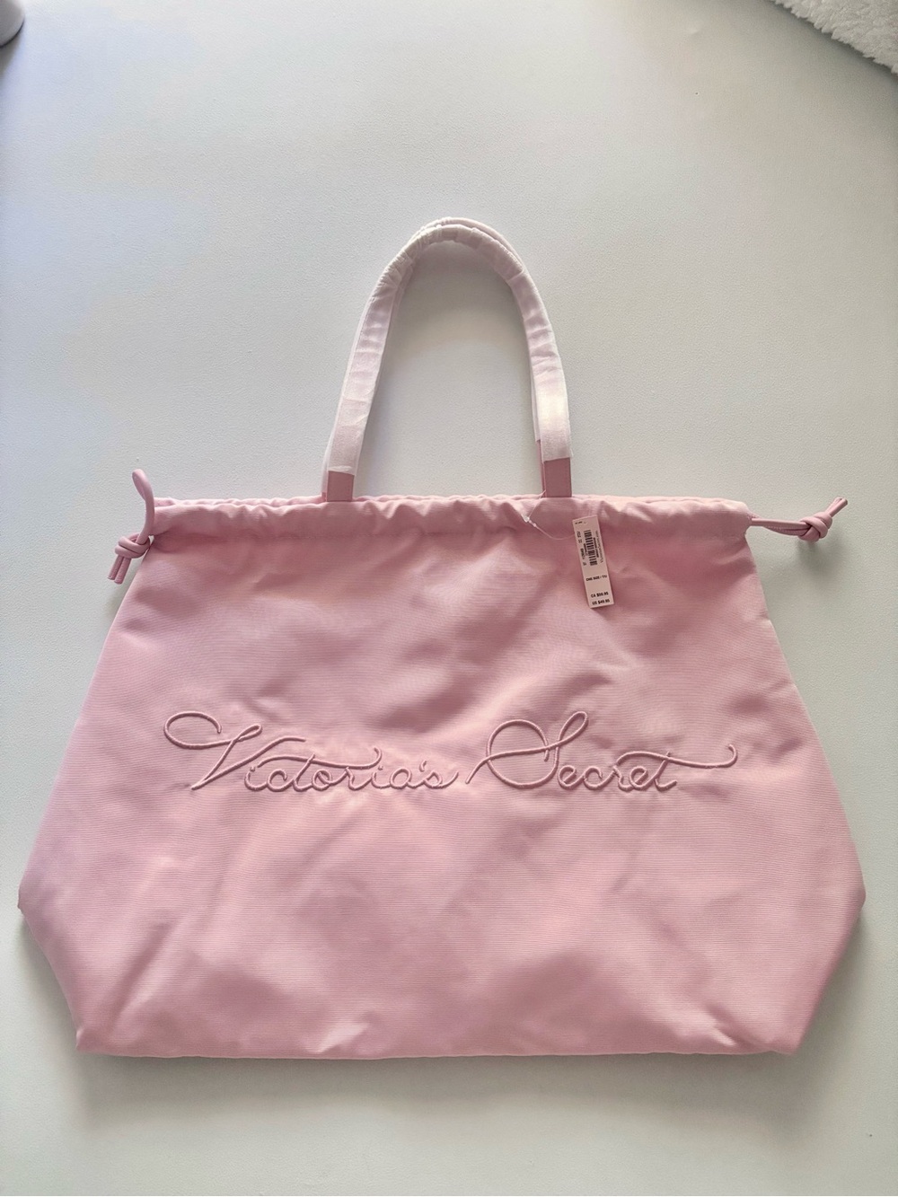 Victoria's Secret Pink Embroidered Drawstring Tote